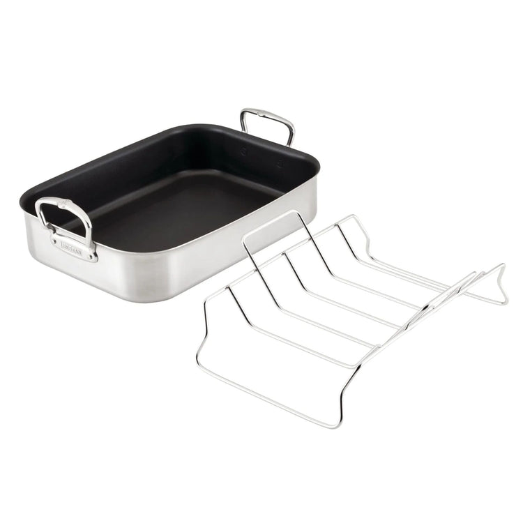 Provisions 16.5" Classic Clad Nonstick Roasting Pan with Stainless Steel Rack