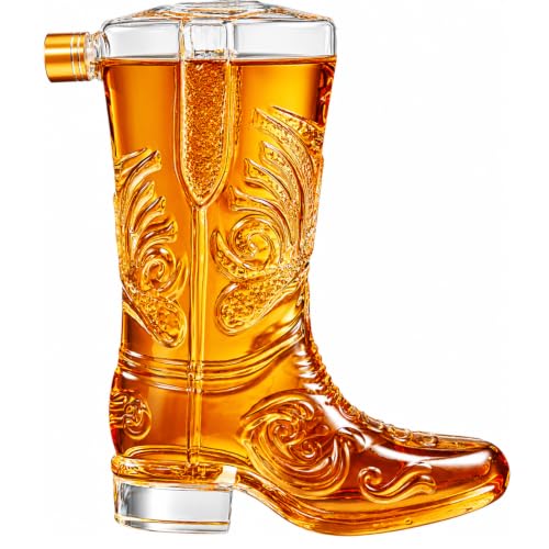Western Cowboy Boot Whiskey Decanter 27oz