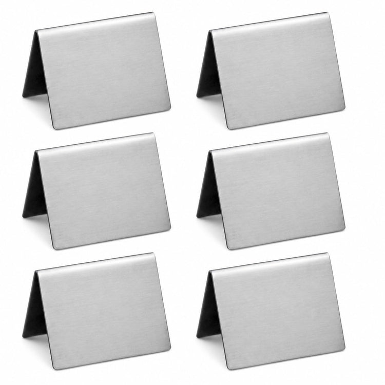 Stainless Steel Table Tent Sign (6 Count)