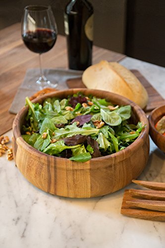 Acacia Wood Salad Bowl (12" Large Petaluma Salad Bowl)