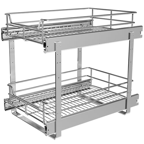 2 Tier Cabinet Pull Out Shelves (14 x 22 Inch)