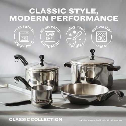 Classic Series Stainless Steel Pots and Pans with Baking Sheet Pan