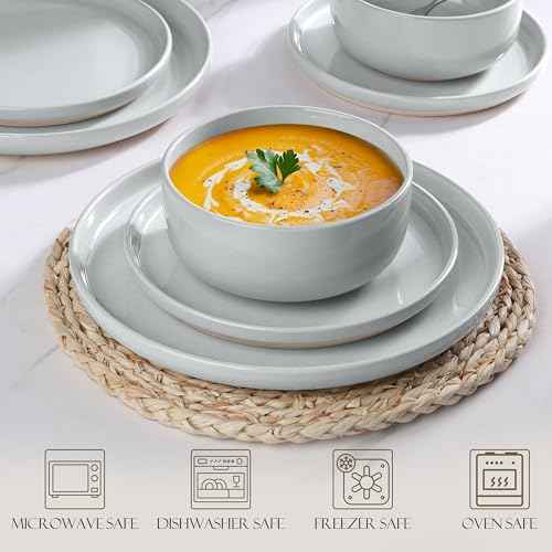Ceramic Dinnerware Dish Sets (24 Count)