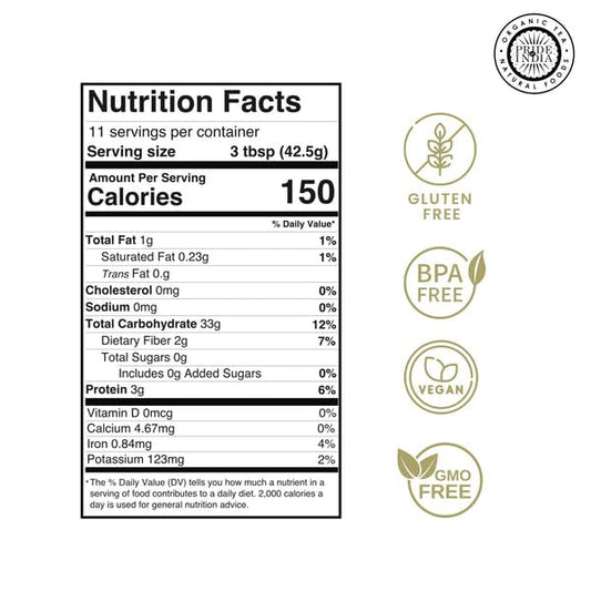 Pride of India - PACK of 6 - Brown Rice Flour 1 lbs (454 gm) Slightly Nutty Earthy Taste Milled in Small Batches- Used for Cooking Baking Coating Thickening Cakes Soups Noodles Dumplings Pastries - Nestoria