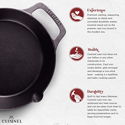 Cast Iron Skillet Set (Dual Handle Skillet / 10"+12")