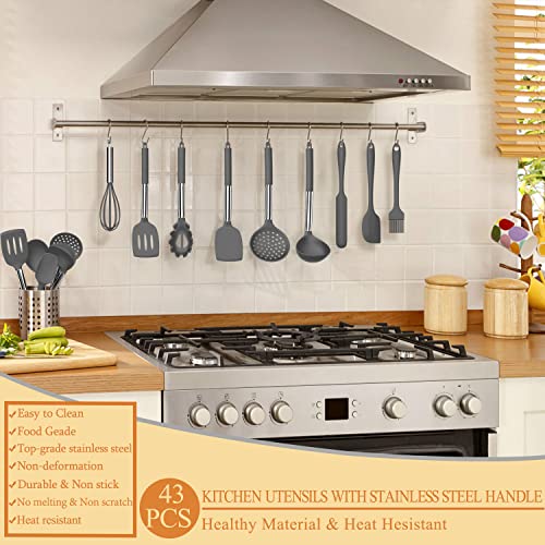 Silicone Cooking Utensil Set (Gray)