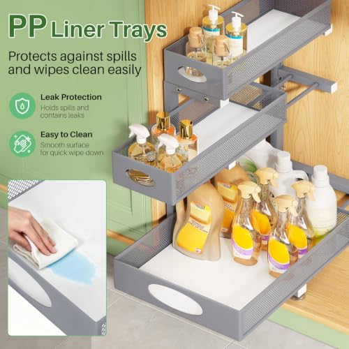 Under Sink Organizer 3 (1-Pack / Grey)