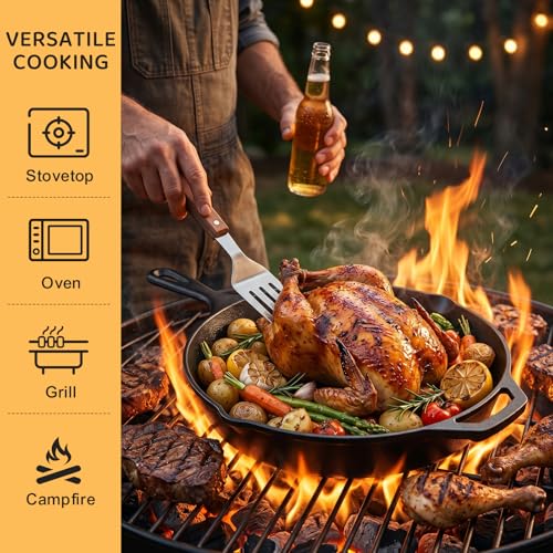 Cast Iron Skillet 12 Inch (12 Inch)