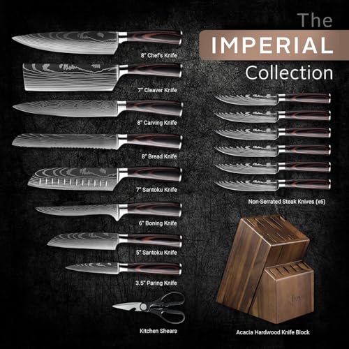 SENKEN 16 Piece Knife Block Set (16 Count)
