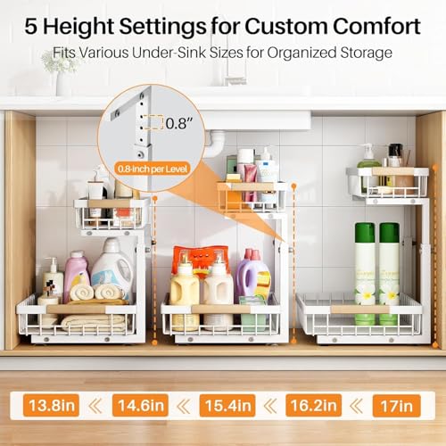 Under Sink Organizer (Small-2-Pack / White)