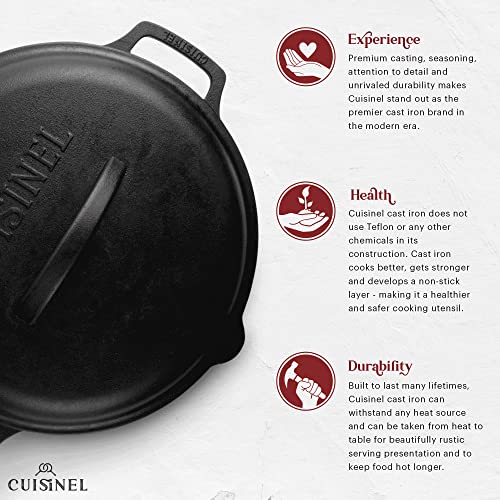 Cast Iron Skillet with Cast Iron Lid (Dual Handle Skillet + Cast Iron Lid / 12")