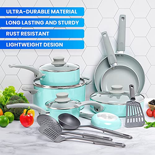 Mueller Pots and Pans Set Healthy Stone 16