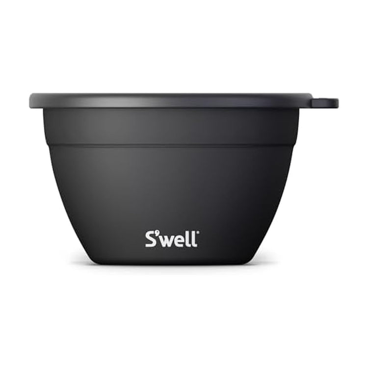 S’well Stainless Steel 64oz Salad Bowl Kit in Onyx