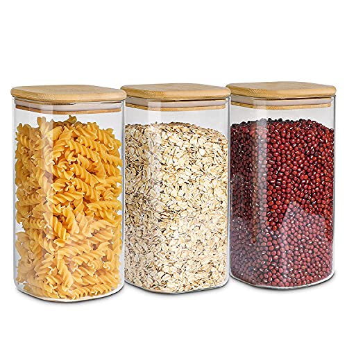 Glass Storage Containers with Lids 1.6 Qt (1.6 qt x 3)
