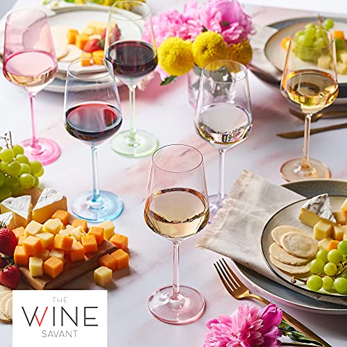 Colored Crystal Wine Glass Set of 6 (6 Count)