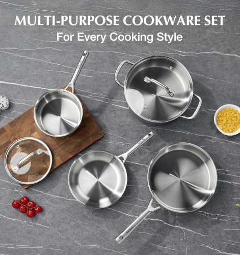 Stainless Steel Cookware Set 23 PCS With 5