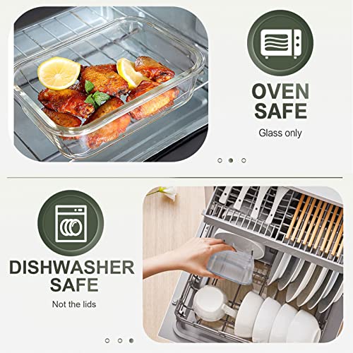 30 Pieces Glass Food Storage Containers Set with Lids (Gray / 15 Pack)