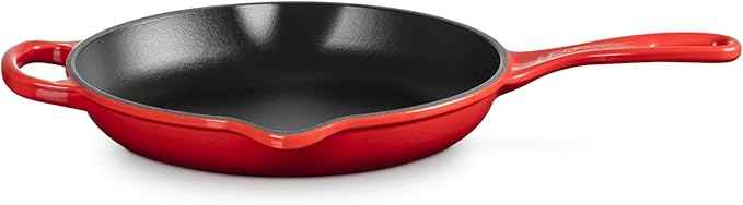 Le Creuset Enameled Cast Iron Signature Iron Handle Skillet, 9", Cerise