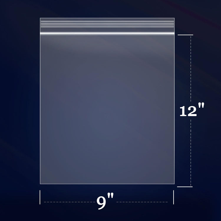 1000 Count 9" x 12" Zip Bags