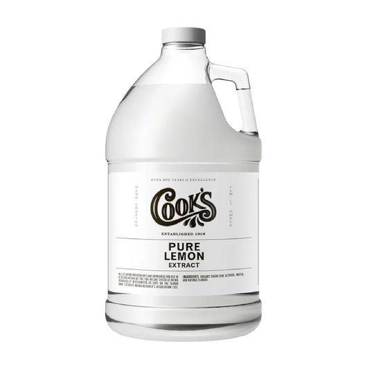 Cook's Pure Lemon Extract, Premium Quality, Cold Pressed Lemon, Sugar Free, Gluten Free, Allergen Free, 128 Ounces (1 Gallon) - Nestoria
