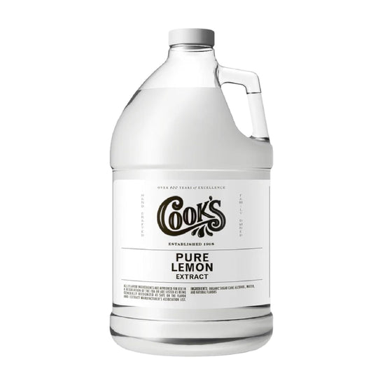 Cook's Pure Lemon Extract, Premium Quality, Cold Pressed Lemon, Sugar Free, Gluten Free, Allergen Free, 128 Ounces (1 Gallon) - Nestoria