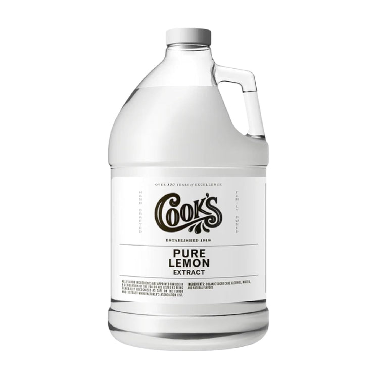 Cook's Pure Lemon Extract, Premium Quality, Cold Pressed Lemon, Sugar Free, Gluten Free, Allergen Free, 128 Ounces (1 Gallon) - Nestoria