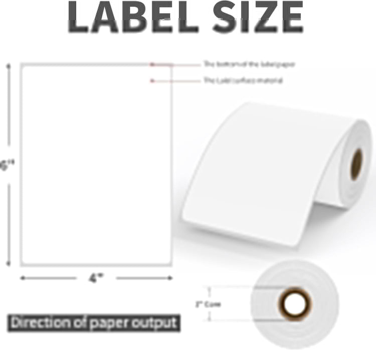 4x6 Blank Direct Thermal Shipping Labels for Zebra 2844 Zp (4000 Count)