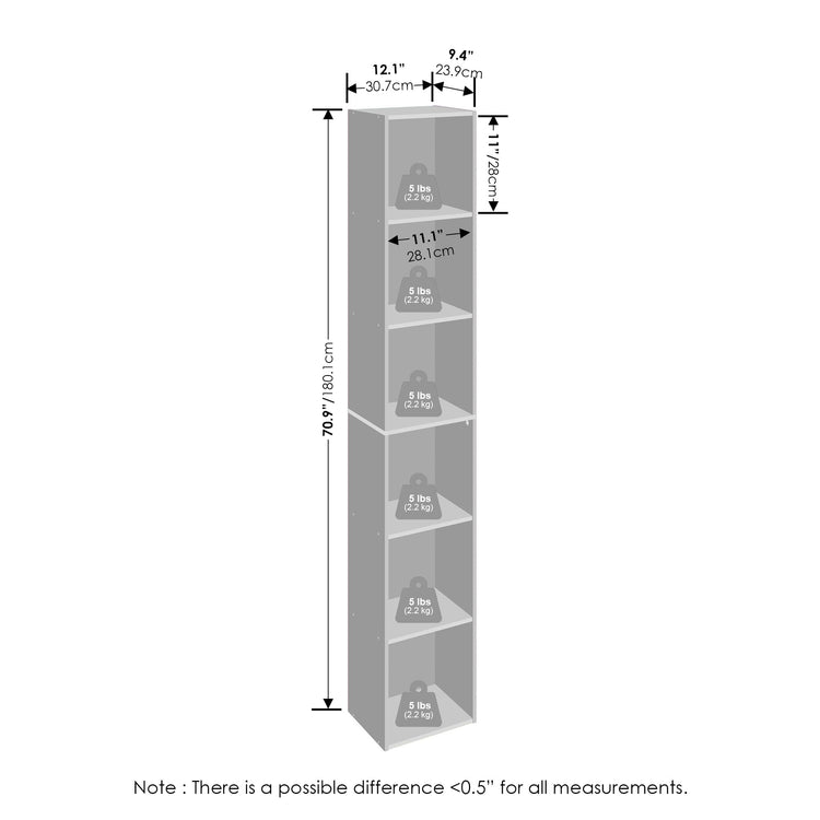 Cubicle 6 Tier Closet Organizers and Storage