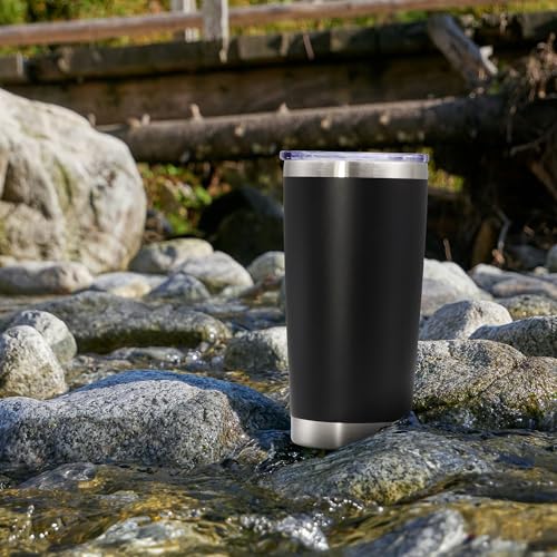 20 oz Tumbler Insulated Tumblers Stainless Steel Coffee Mug (Black)