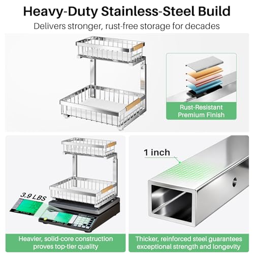 Under Sink Organizer (Silver / 1 Pack)