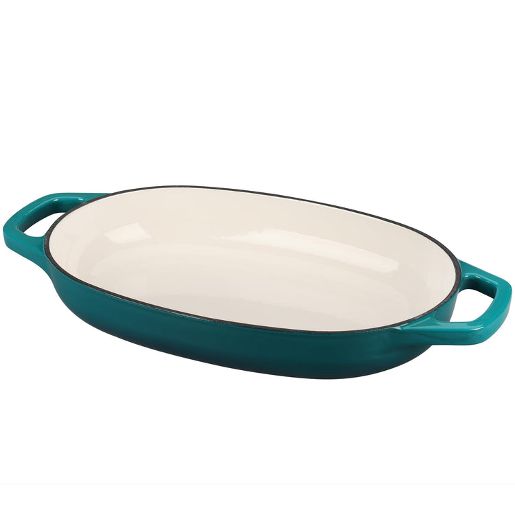 Enameled Cast Iron Oval Dutch Oven Pot with Lid