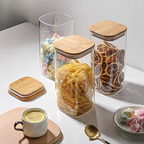 Glass Storage Containers with Lids 1.6 Qt (1.6 qt x 3)