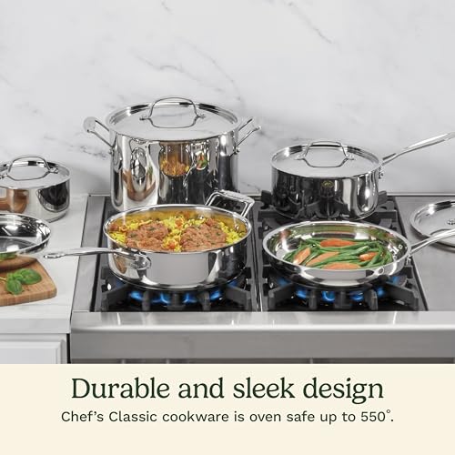 7 Piece Stainless Steel Pots and Pans Set