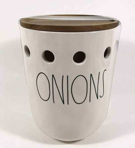 Rae Dunn By Magenta ceramic ONIONS Cellars - Wood Tops