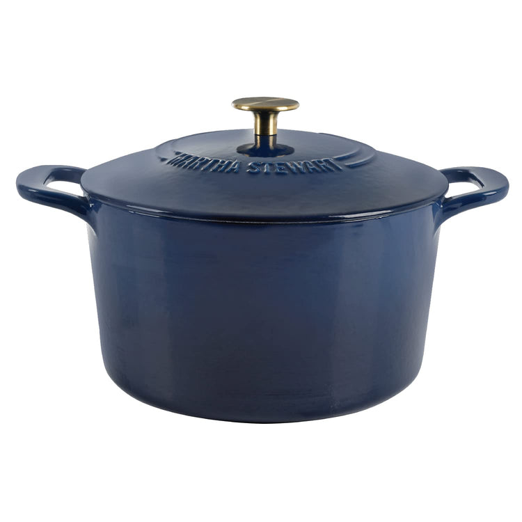 Gatwick 7 Quart Enamel Cast Iron Dutch Oven Pot with Lid