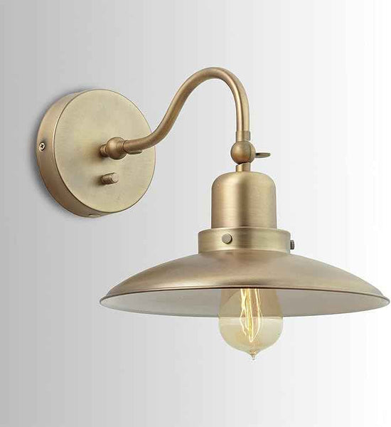 Capital Lighting 634811AD Dewitt Metal Portable Wall Sconce, 1-Light 100 Watts, 18" H x 10" W, Aged Brass