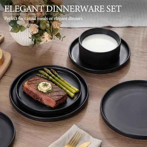 24 Piece Stoneware Dinnerware Sets