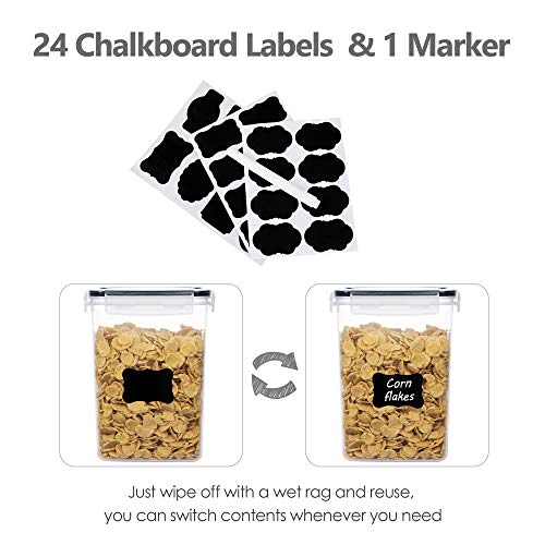 Airtight Food Storage Containers with Lids (Large, Medium, Medium, Small)