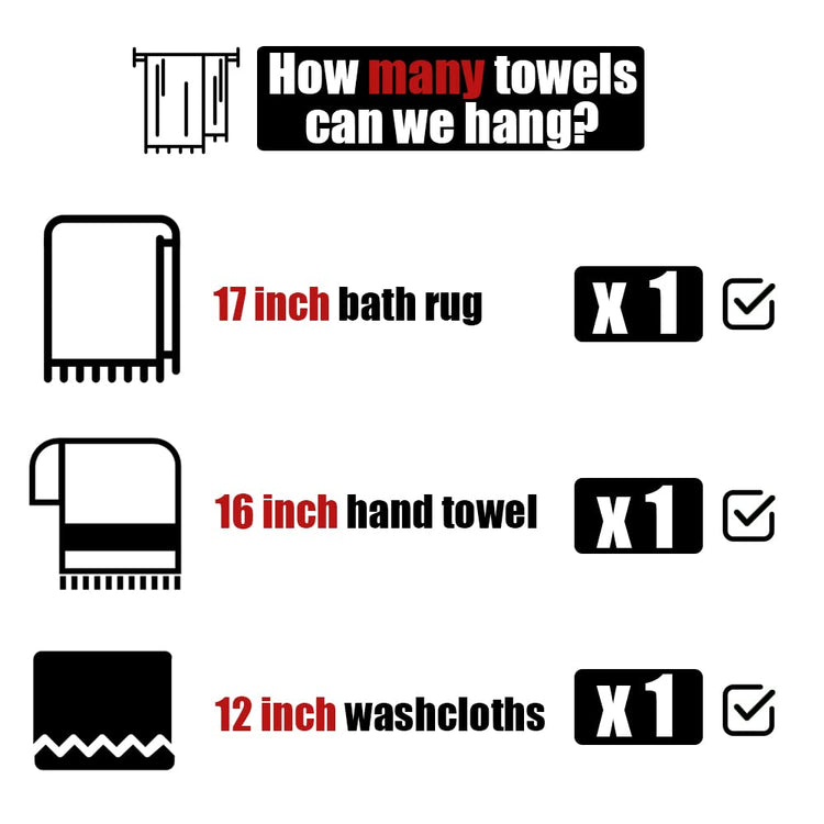 Black Towel Bar (2 Count)