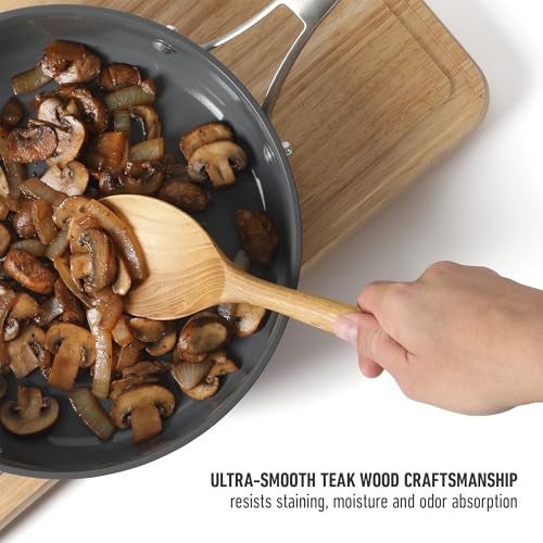 Prime 7 Piece Silicone and Teak Wood Kitchen Tool Set (Taupe w/ Silicone & Teak Wood (Prime - 7pc Utenstil Set) / 7-Piece Gadget & Tool Set)