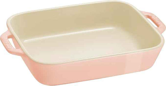 Staub Ceramic 2-pc Rectangular Baking Dish Set - Macaron Pastel Pink