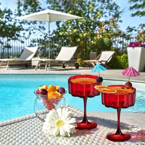 Vintage Champagne Coupes Glass Cute Martini Cocktail Glasses (6 Count)
