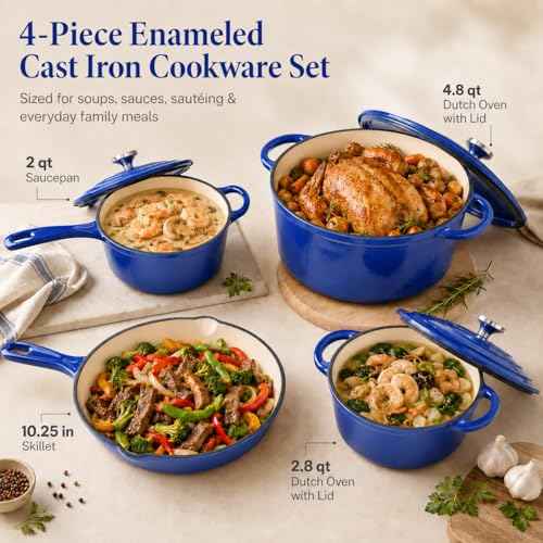 Enameled Cast Iron Cookware Set