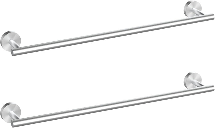 Cilee 2 Pieces Brushed Nickel Bathroom Towel Bar, 24 Inch Double Towel Racks,Bathroom Towel Holder Towel Hanger for Bathroom Stainless Steel Wall Mount