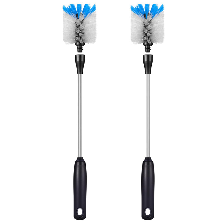 Stainless Steel Bottle Brush with Replaceable Head (2 Count)