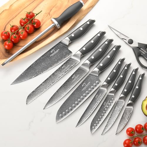 16 Piece Damascus Kitchen Knife Set (16 Count)