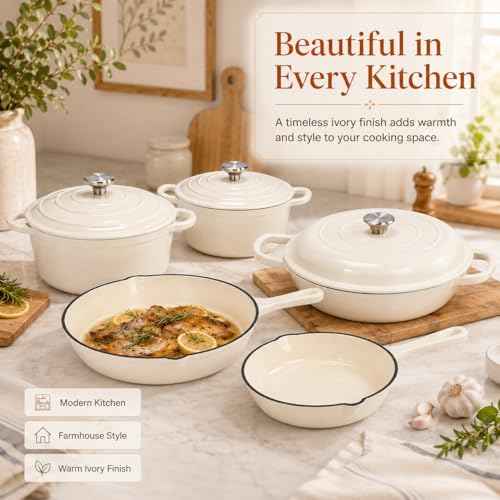 enameled cast iron cookware set
