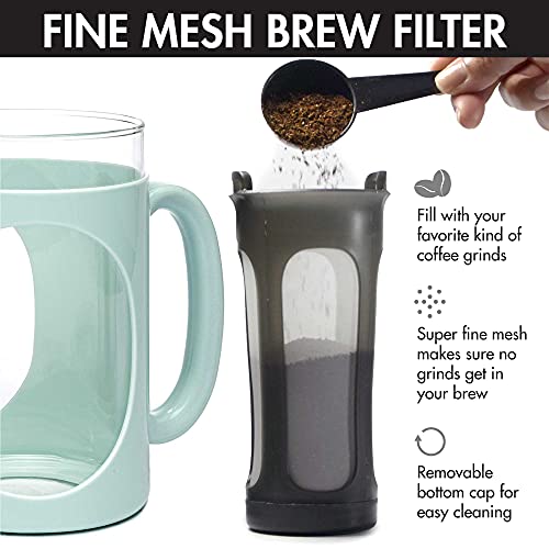 Burke Deluxe Cold Brew Iced Coffee Maker (1.6 Quart / Aqua)