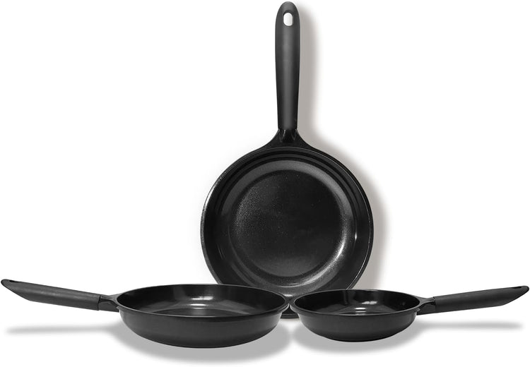 Ceramic Nonstick Frying Pan, Non Toxic Pan for Cooking, 8" 9.5" and 11" Frying Pan Skillet Set PFAS & PTFE & PFOA Free, Dishwasher Safe, Compatible with All Stovetops