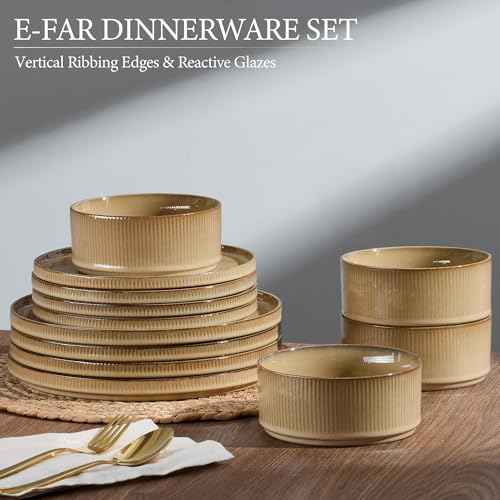 24 Piece Stoneware Dinnerware Sets
